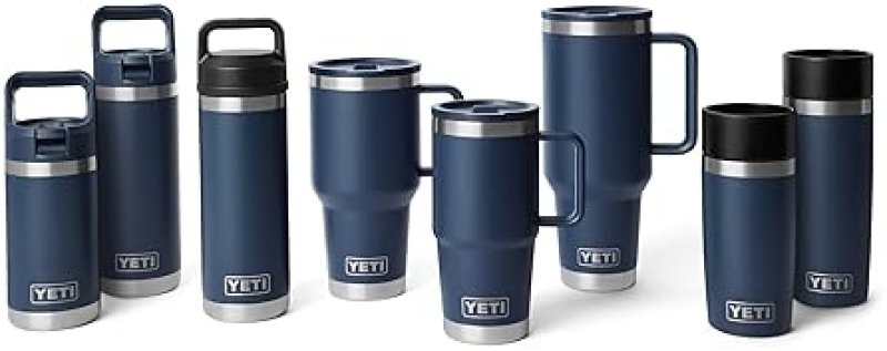 YETI RAMBLER 20 OZ TRAVEL MUG WITH FLIP STRAW LID STAINLESS STEEL, LEAKPROOF, INSULATED