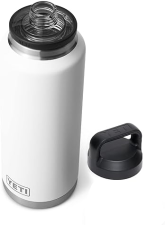 YETI RAMBLER 46 OZ WHITE STAINLESS STEEL BOTTLE LEAKPROOF, VACUUM INSULATED WITH CHUG CAP