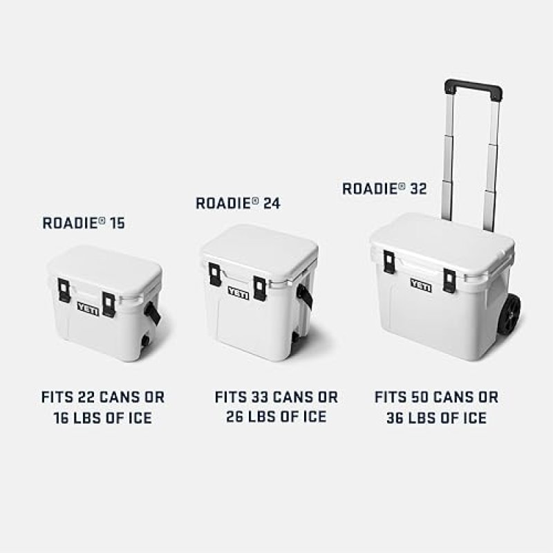 YETI ROADIE 24 2.0 HARD COOLER WITH DOUBLEDUTY SHOULDER STRAP AND BUILT-IN DRAIN PLUG