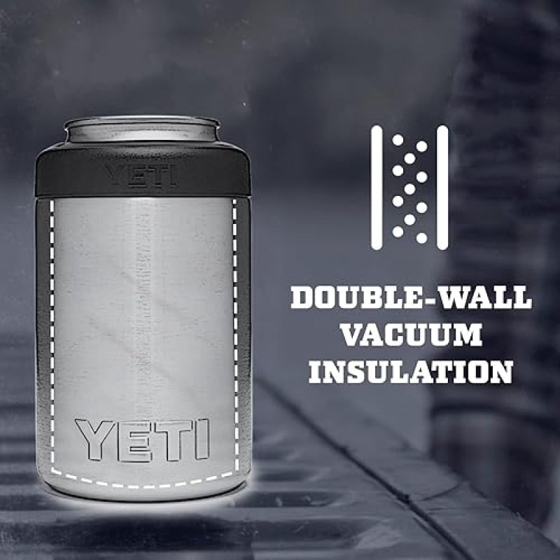 YETI RAMBLER 12 OZ CAN INSULATOR STAINLESS STEEL COLSTER FOR STANDARD CANS, NO INSERT