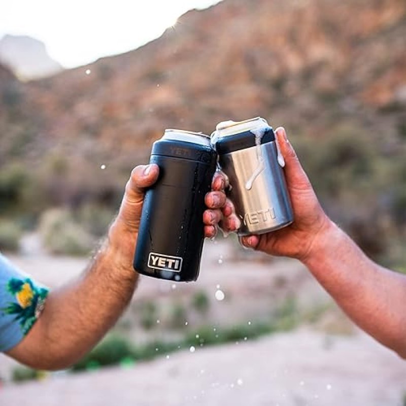 YETI RAMBLER 12 OZ CAN INSULATOR STAINLESS STEEL COLSTER FOR STANDARD CANS, NO INSERT