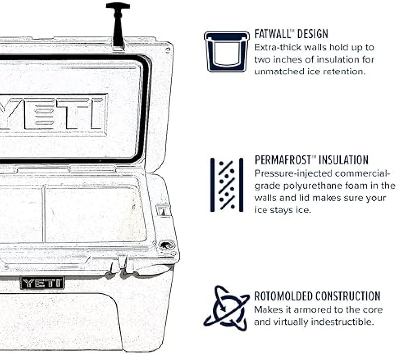 YETI TUNDRA 45 COOLER DURABLE HIGH-PERFORMANCE INSULATED OUTDOOR ICE CHEST