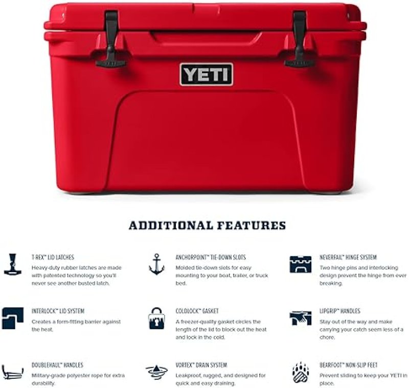 YETI TUNDRA 45 COOLER DURABLE HIGH-PERFORMANCE INSULATED OUTDOOR ICE CHEST