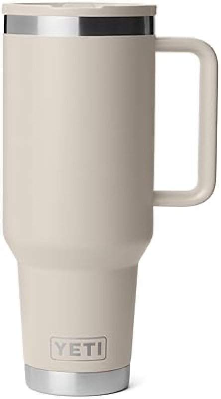 YETI RAMBLER 40 OZ STAINLESS STEEL TRAVEL MUG WITH FLIP STRAW LID VACUUM INSULATED LEAKPROOF