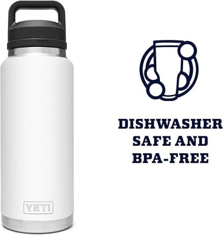 YETI RAMBLER 36 OZ STAINLESS STEEL BOTTLE VACUUM INSULATED, LEAKPROOF WITH CHUG CAP