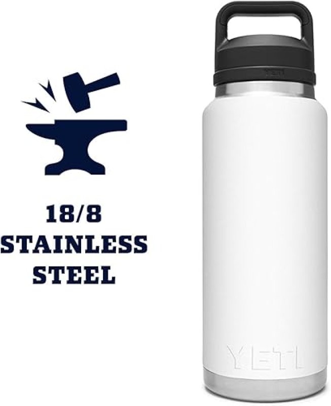 YETI RAMBLER 36 OZ STAINLESS STEEL BOTTLE VACUUM INSULATED, LEAKPROOF WITH CHUG CAP