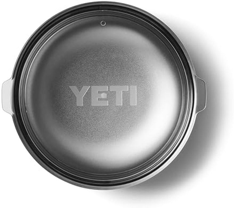 YETI RAMBLER 0.7 QUART WHITE STAINLESS STEEL LOW BOWL WITH LID VACUUM INSULATED, STACKABLE