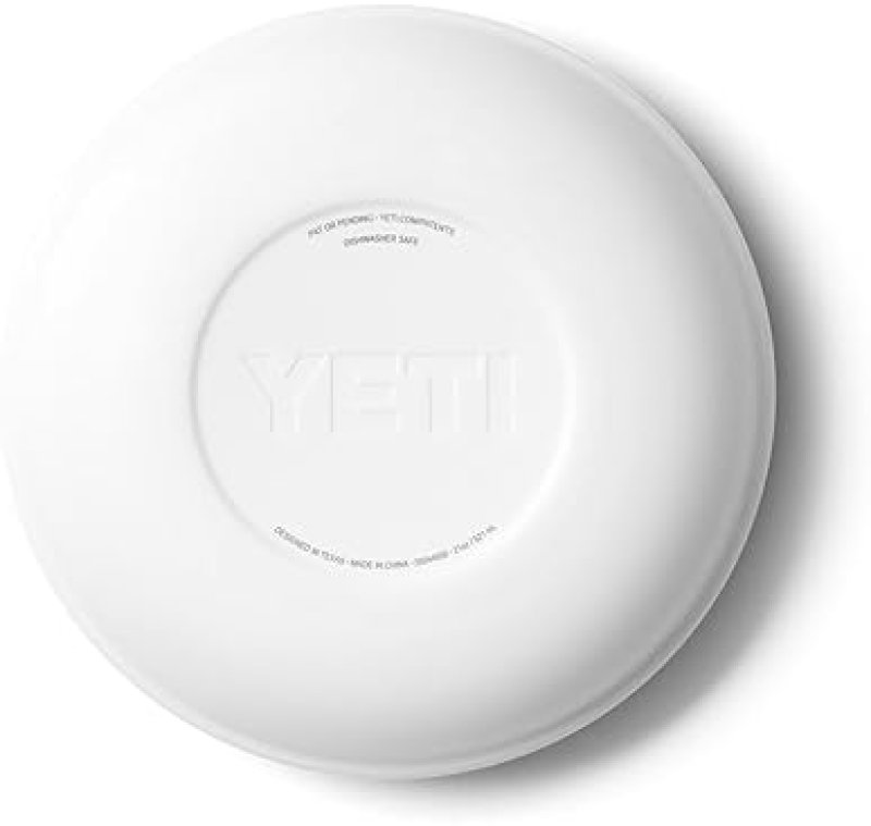 YETI RAMBLER 0.7 QUART WHITE STAINLESS STEEL LOW BOWL WITH LID VACUUM INSULATED, STACKABLE