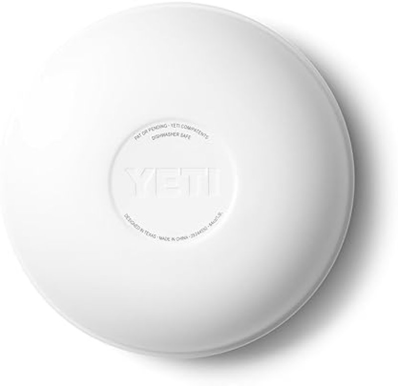 YETI RAMBLER 2 QUART WHITE STAINLESS STEEL BOWL WITH LID VACUUM INSULATED, STACKABLE NESTABLE