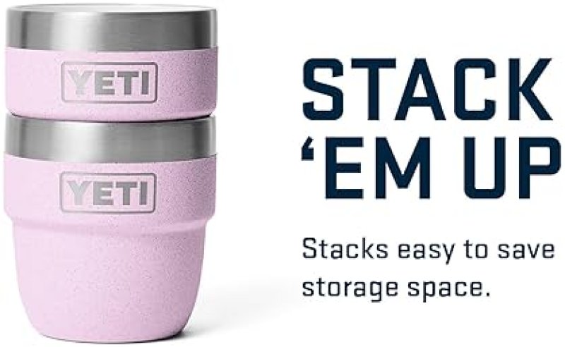 YETI RAMBLER 4 OZ STAINLESS STEEL VACUUM INSULATED ESPRESSO CUPS, STACKABLE, 2 PACK