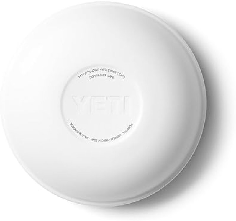 YETI RAMBLER 1 QUART WHITE STAINLESS STEEL VACUUM INSULATED STACKABLE BOWL WITH LID