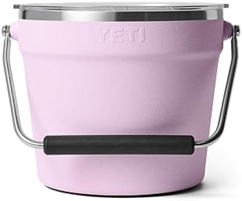 YETI BEVERAGE AND ICE BUCKET HOLDS 6 LONGNECK BOTTLES OR 3 WINE BOTTLES, DURABLE COOLER