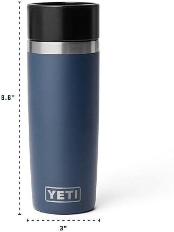YETI RAMBLER 16 OZ STAINLESS STEEL TRAVEL BOTTLE - VACUUM INSULATED, LEAKPROOF WHITE CAP