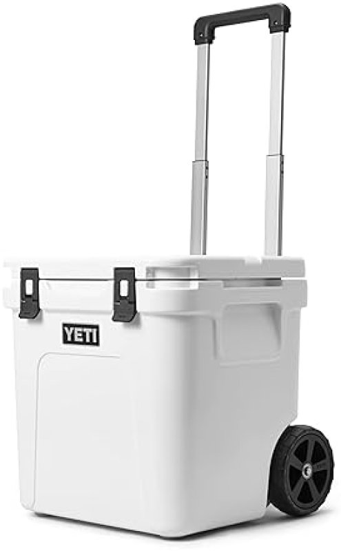 YETI ROADIE 48 WHEELED COOLER WITH RETRACTABLE PERISCOPE HANDLE DURABLE PORTABLE COOLER