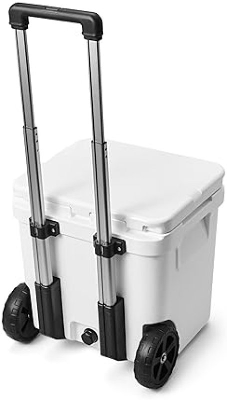 YETI ROADIE 48 WHEELED COOLER WITH RETRACTABLE PERISCOPE HANDLE DURABLE PORTABLE COOLER
