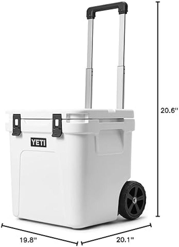 YETI ROADIE 48 WHEELED COOLER WITH RETRACTABLE PERISCOPE HANDLE DURABLE PORTABLE COOLER