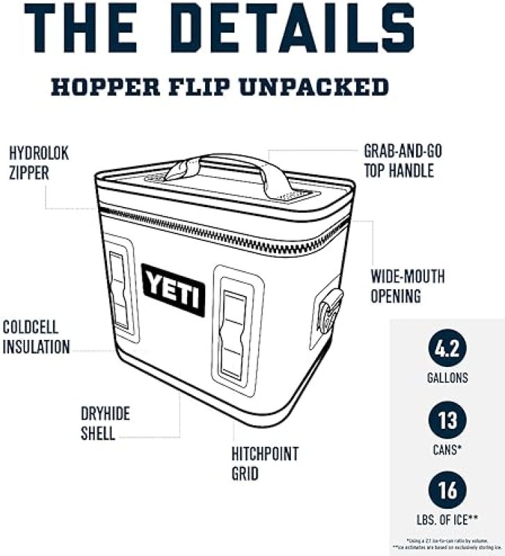 YETI HOPPER FLIP 12 PORTABLE COOLER LEAKPROOF, DURABLE SOFT COOLER FOR OUTDOOR ADVENTURES