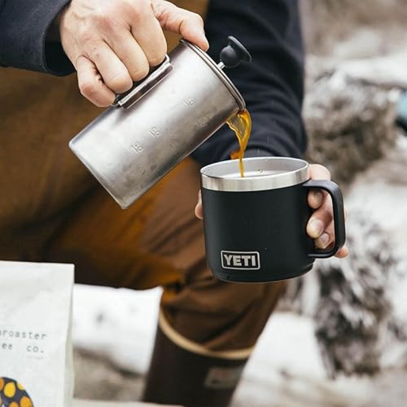 YETI RAMBLER 14 OZ STAINLESS STEEL STACKABLE MUG WITH VACUUM INSULATED MAGSLIDER LID