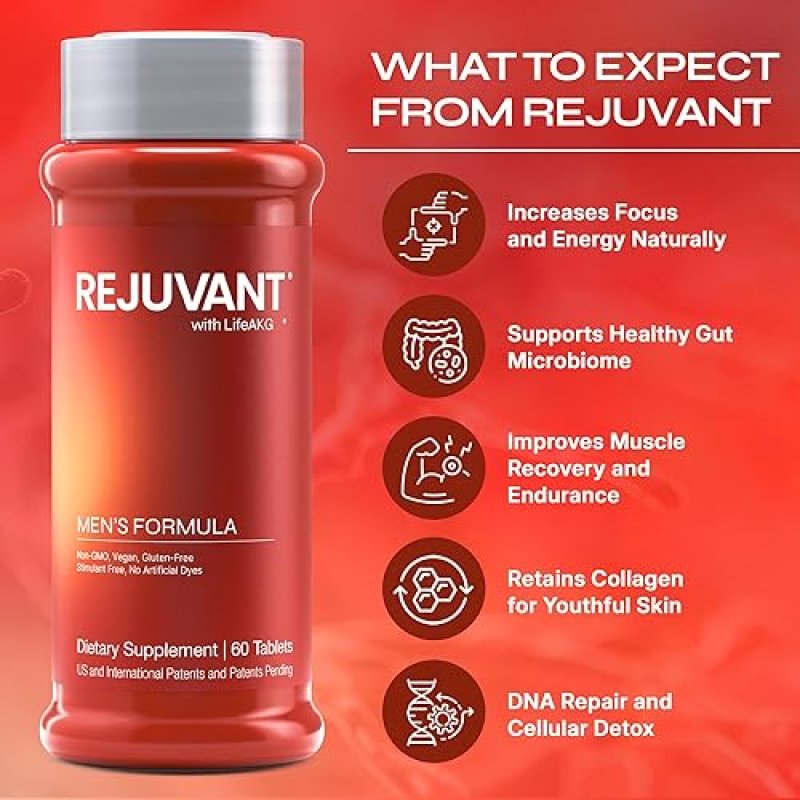 REJUVANT LIFETABS MEN S CALCIUM ALPHA-KETOGLUTARATE CA-AKG CONTROLLED-RELEASE 180 TABLETS