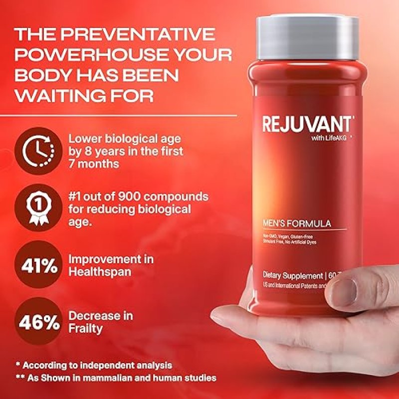 REJUVANT LIFETABS MEN S CALCIUM ALPHA-KETOGLUTARATE CA-AKG CONTROLLED-RELEASE 180 TABLETS