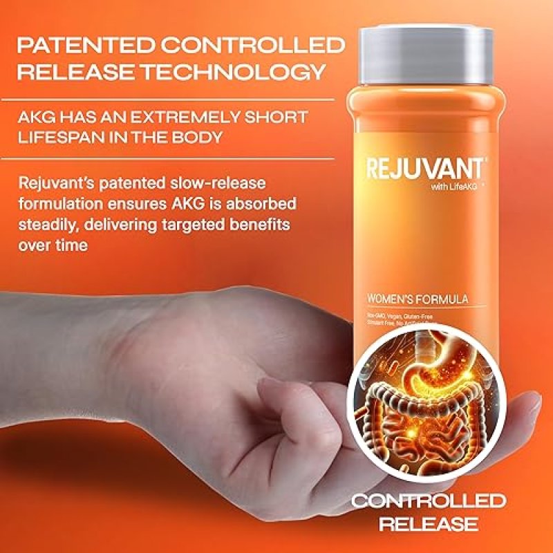 REJUVANT WOMENS AKG LONGEVITY SUPPLEMENT 1000MG CALCIUM ALPHA-KETOGLUTARATE 60 COATED TABLETS