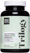 VIBRANT HEALTH TRILOGY VEGAN PROBIOTIC MULTIVITAMIN WITH OMEGA-3 ALGAL OIL VITAMINS A, B12, C, D3, E