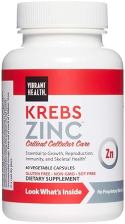 VIBRANT HEALTH KREBS ZINC CAPSULES IMMUNE SUPPORT, BONE CELLULAR HEALTH, 60 COUNT