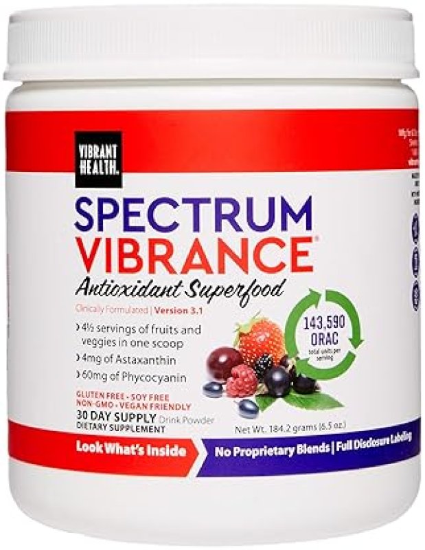 VIBRANT HEALTH SPECTRUM VIBRANCE VEGAN ANTIOXIDANT SUPERFOOD POWDER 30 SERVINGS