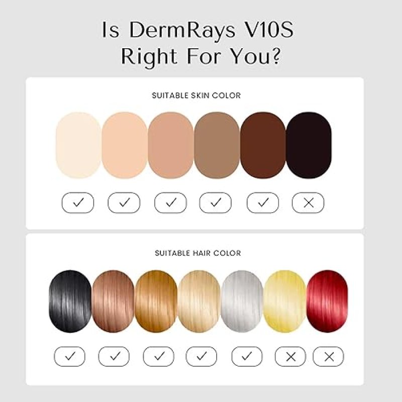 DERMRAYS 810NM DIODE LASER HAIR REMOVAL DEVICE FOR SKIN TONE 1-5 PERMANENT HOME HAIR REDUCTION