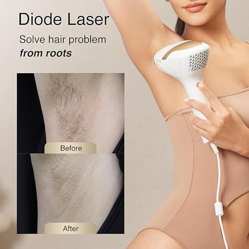 DERMRAYS V4S FDA-CLEARED 810NM LASER HAIR REMOVAL DEVICE FOR SKIN TONE 1-5, PERMANENT RESULTS