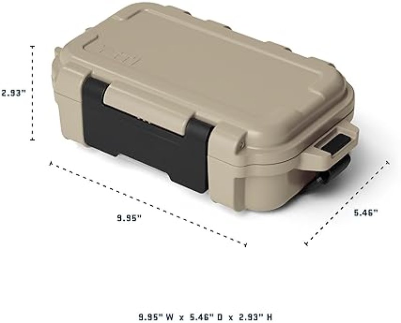 YETI LOADOUT GOBOX 1 WATERPROOF DIVIDED CARGO CASE DRY BOX FOR CAMERA, FISHING TACKLE, KING CRAB