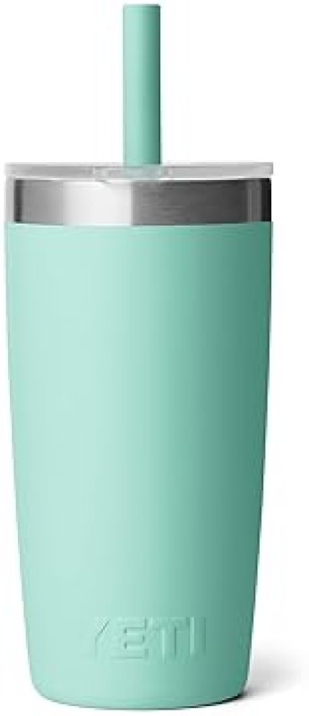 YETI RAMBLER JR 10 OZ TUMBLER WITH SILICONE STRAW LID DURABLE KIDS DRINKWARE CUP