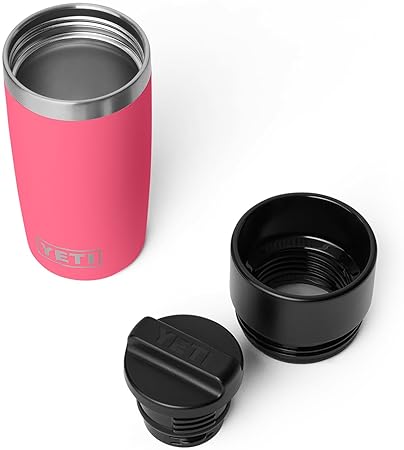 YETI RAMBLER 12 OZ STAINLESS STEEL TRAVEL BOTTLE, VACUUM INSULATED, LEAKPROOF CAP, TROPICAL PINK