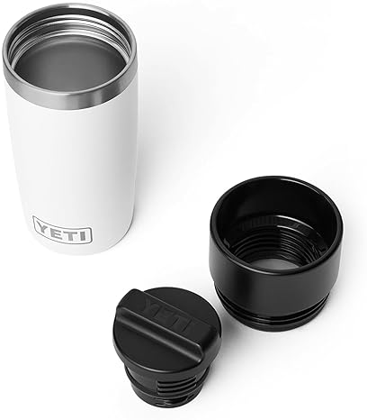 YETI RAMBLER 12 OZ STAINLESS STEEL TRAVEL BOTTLE, VACUUM INSULATED, LEAKPROOF WHITE CAP