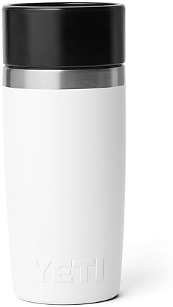 YETI RAMBLER 12 OZ STAINLESS STEEL TRAVEL BOTTLE, VACUUM INSULATED, LEAKPROOF WHITE CAP