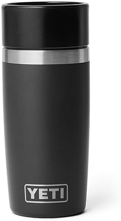 YETI RAMBLER 12 OZ STAINLESS STEEL TRAVEL BOTTLE, VACUUM INSULATED, LEAKPROOF BLACK CAP