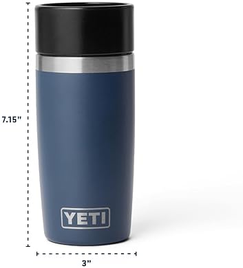 YETI RAMBLER 12 OZ STAINLESS STEEL TRAVEL BOTTLE, VACUUM INSULATED, LEAKPROOF BLACK CAP