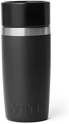 YETI RAMBLER 12 OZ STAINLESS STEEL TRAVEL BOTTLE, VACUUM INSULATED, LEAKPROOF BLACK CAP