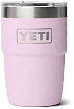 YETI RAMBLER 8OZ INSULATED COFFEE MUG WITH LID - STACKABLE, DOUBLE-WALL, STAINLESS STEEL, DISHWASHER