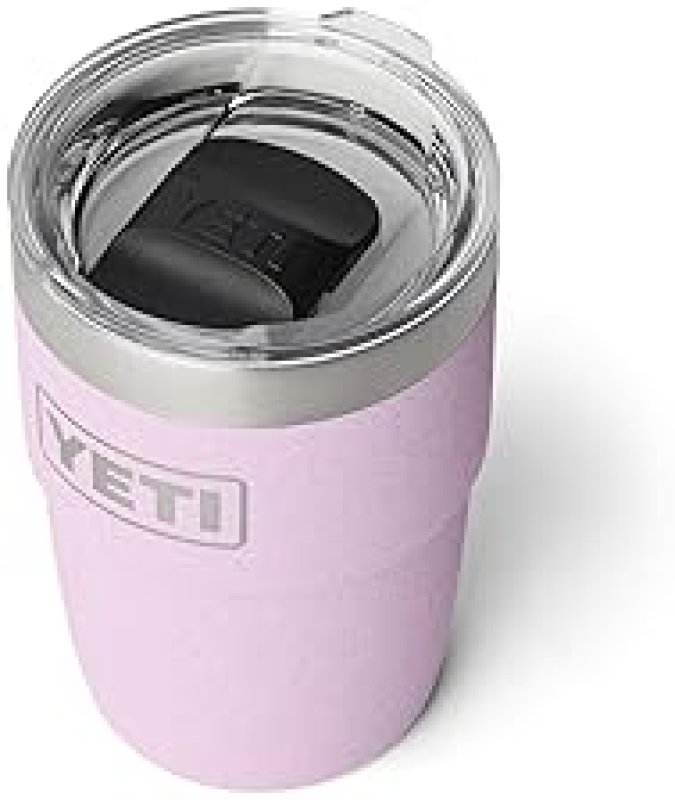 YETI RAMBLER 8OZ INSULATED COFFEE MUG WITH LID - STACKABLE, DOUBLE-WALL, STAINLESS STEEL, DISHWASHER