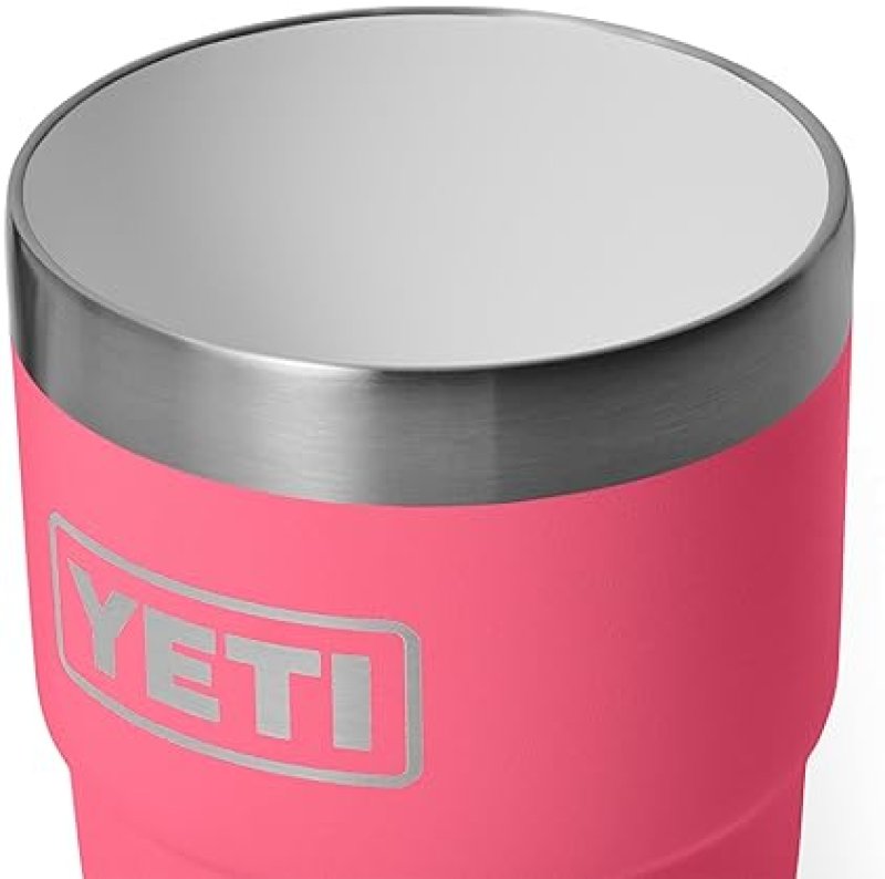 YETI RAMBLER 8 OZ INSULATED COFFEE MUG WITH LID STACKABLE, DOUBLE-WALL, STAINLESS STEEL, DISHWASHER
