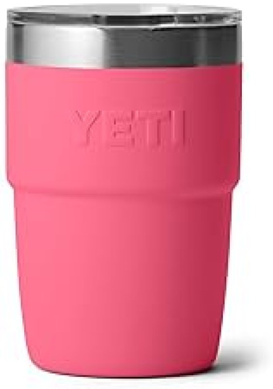 YETI RAMBLER 8 OZ INSULATED COFFEE MUG WITH LID STACKABLE, DOUBLE-WALL, STAINLESS STEEL, DISHWASHER