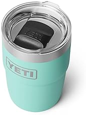 YETI RAMBLER 8OZ INSULATED COFFEE MUG WITH LID - STAINLESS STEEL, STACKABLE, DISHWASHER SAFE