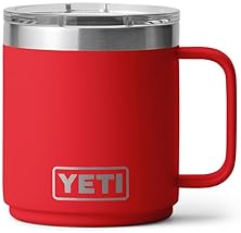 YETI RAMBLER 10 OZ STACKABLE CERAMIC LINED MUG, VACUUM INSULATED STAINLESS STEEL, MAGSLIDER LID - RE