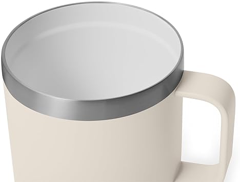 YETI RAMBLER 14 OZ STACKABLE CERAMIC LINED STAINLESS STEEL MUG WITH MAGSLIDER LID, CAPE TAUPE