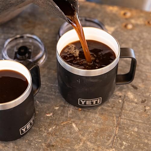 YETI RAMBLER 14 OZ CERAMIC LINED STACKABLE STAINLESS STEEL MUG WITH VACUUM INSULATION MAGSLIDER LID