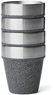 YETI SHOT GLASS SET OF 4 WITH DURABLE CARRYING CASE PREMIUM STAINLESS STEEL DRINKWARE