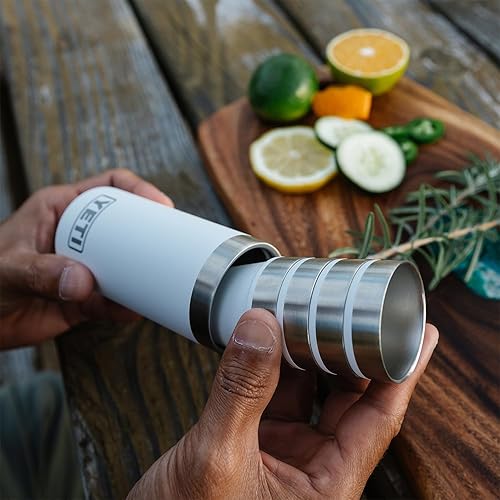 YETI SHOT GLASS SET OF 4 WITH DURABLE CARRYING CASE PREMIUM STAINLESS STEEL DRINKWARE