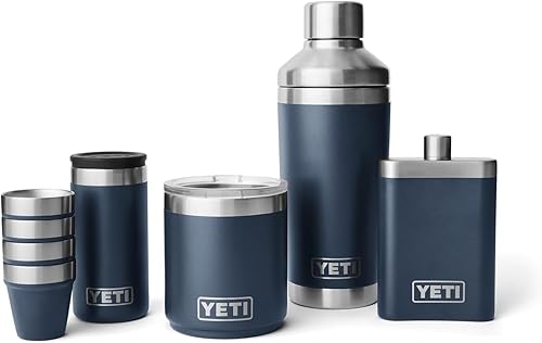 YETI SHOT GLASS SET OF 4 WITH DURABLE CARRYING CASE PREMIUM STAINLESS STEEL DRINKWARE