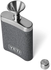 YETI 7 OZ STAINLESS STEEL FLASK WITH FUNNEL DURABLE LEAK-PROOF TRAVEL BOTTLE